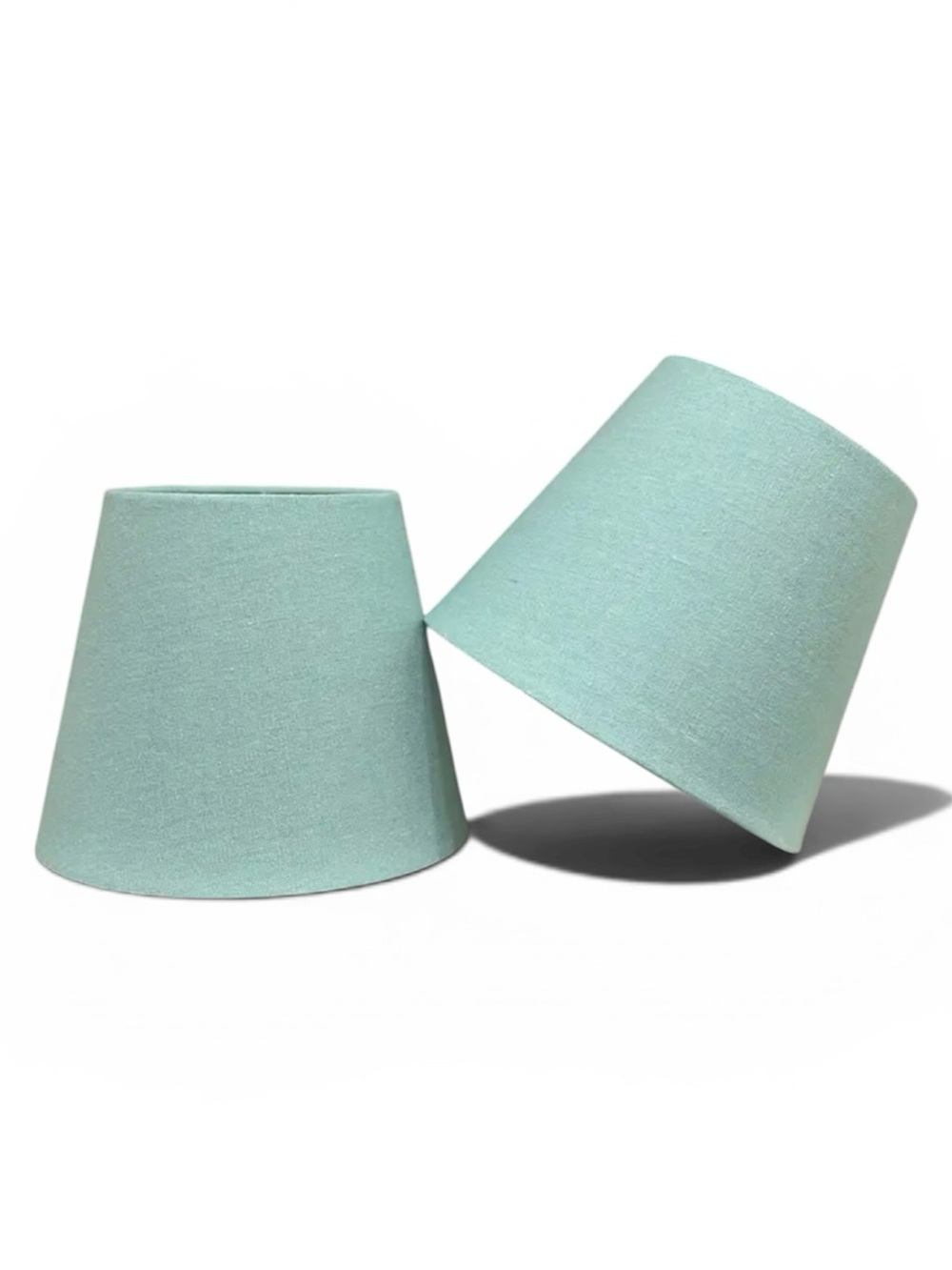 Pair of Small Linen Lamp Shades